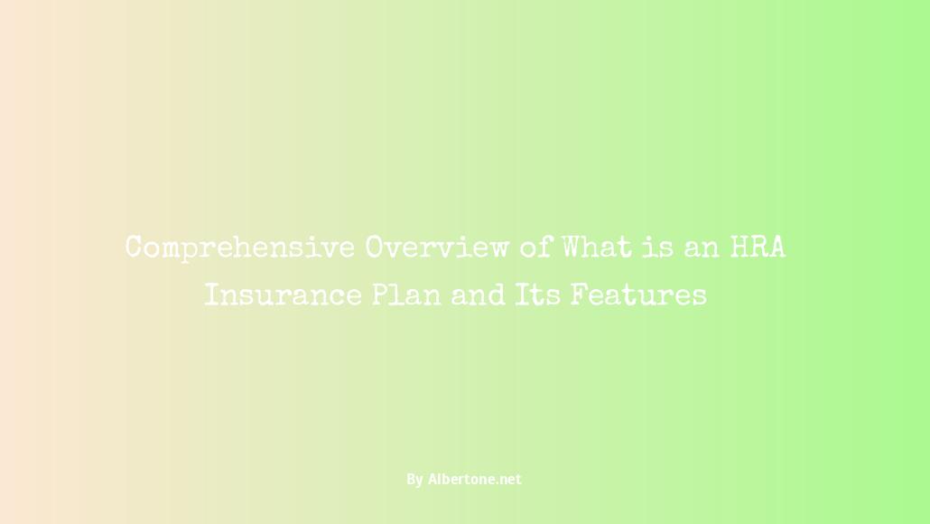 what is an hra insurance plan