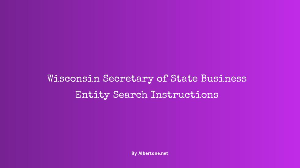 wisconsin secretary of state business entity search