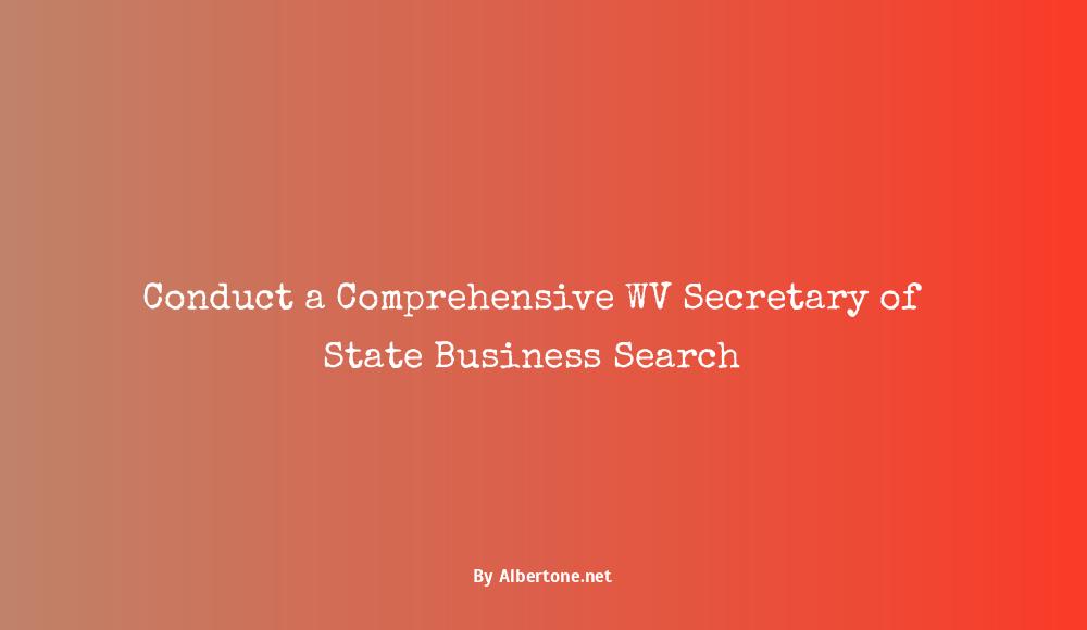 wv secretary of state business search