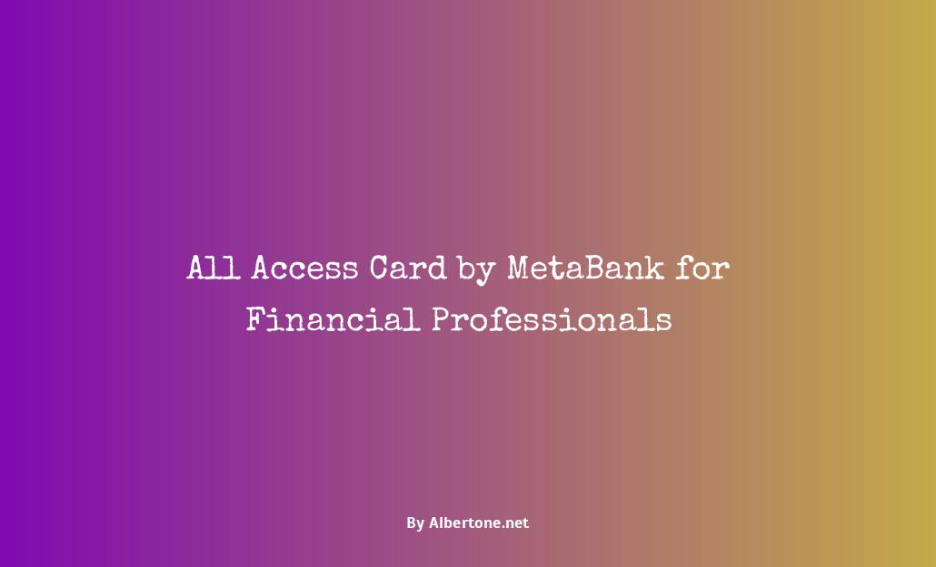 all access card by metabank