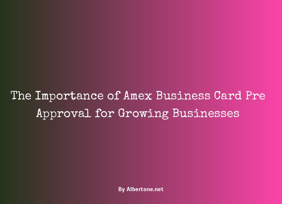 amex business card pre approval