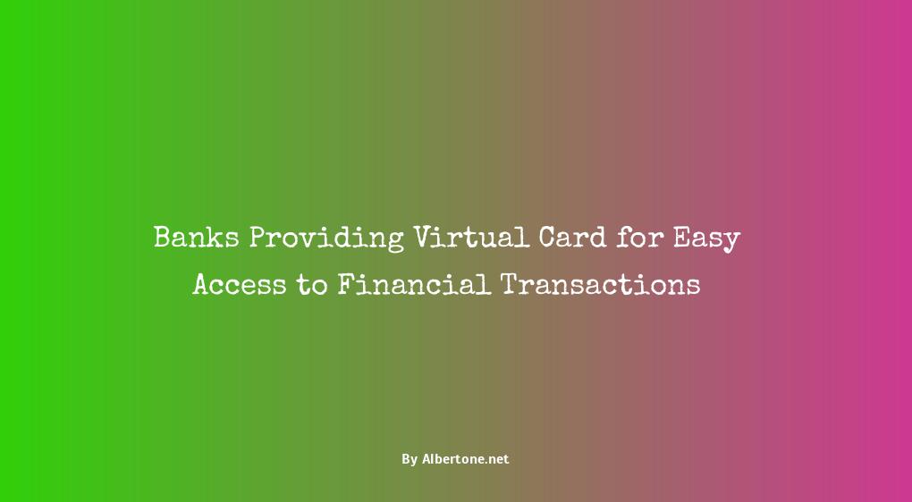 banks with virtual card