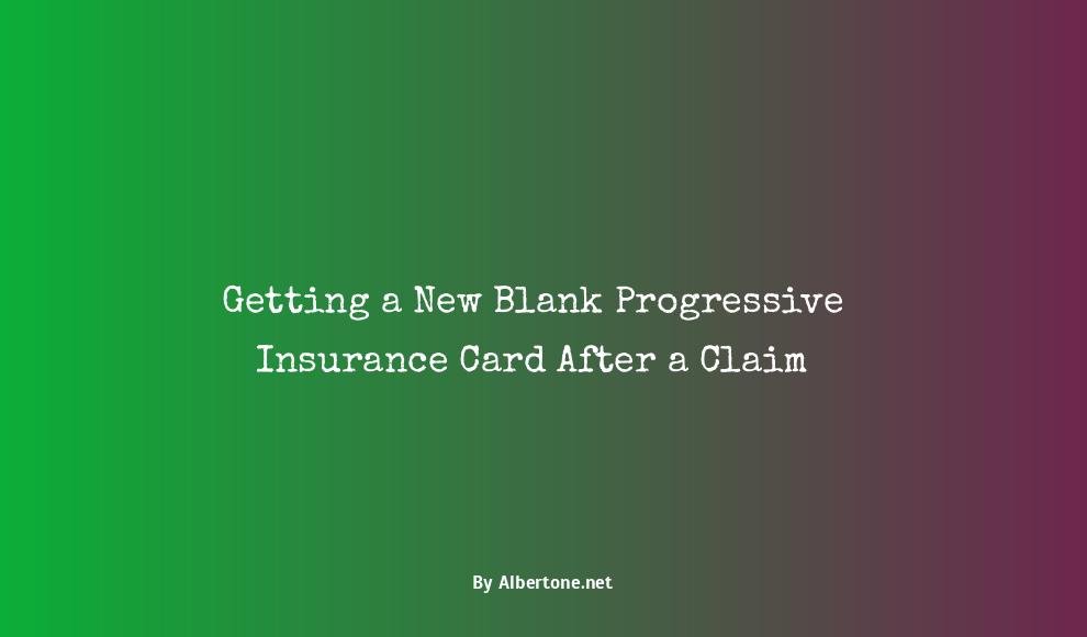 blank progressive insurance card