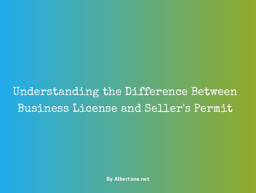 business license vs seller's permit