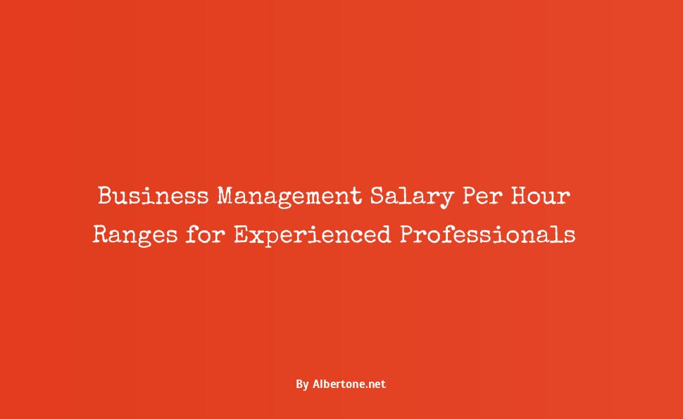 business management salary per hour