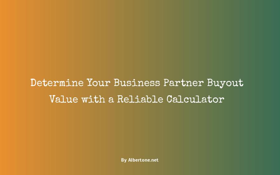 business partner buyout calculator