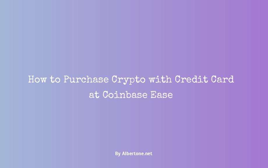 buying crypto with credit card coinbase