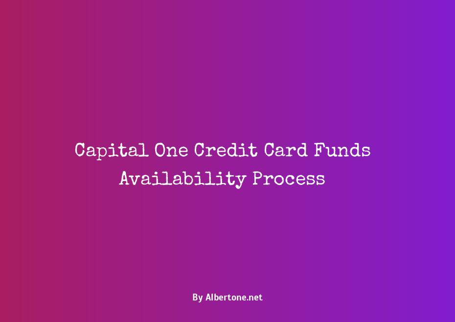 capital one credit card funds availability