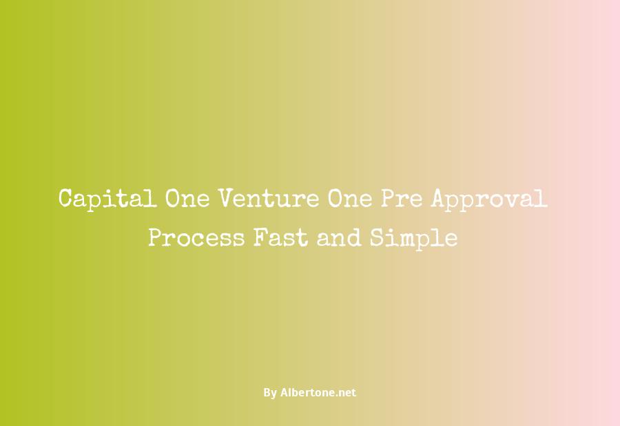 capital one venture one pre approval