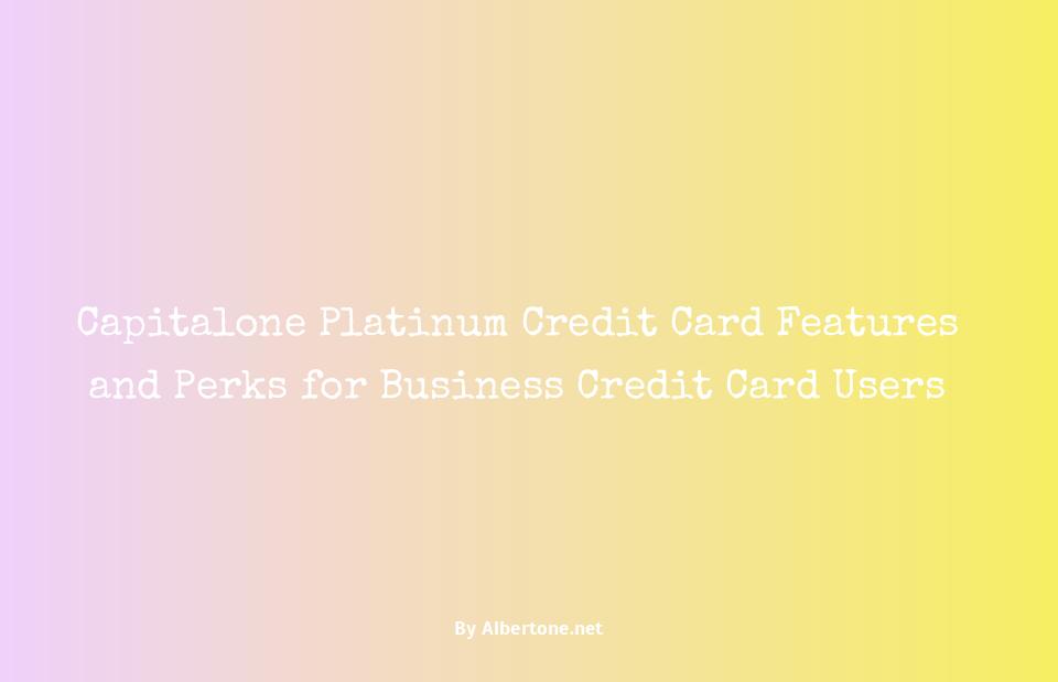 capitalone platinum credit card