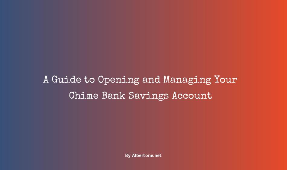 chime bank savings account