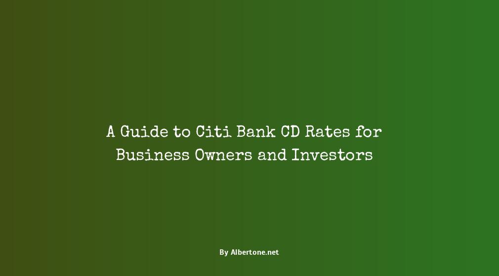 citi bank cd rates