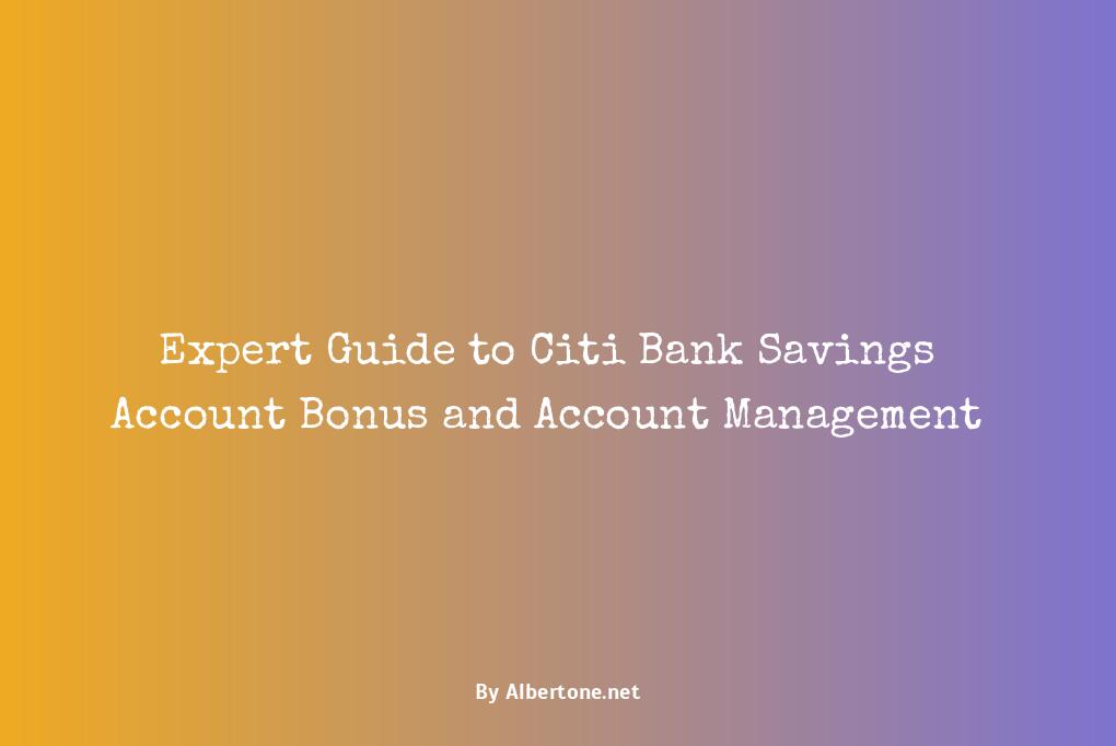 citi bank savings account bonus