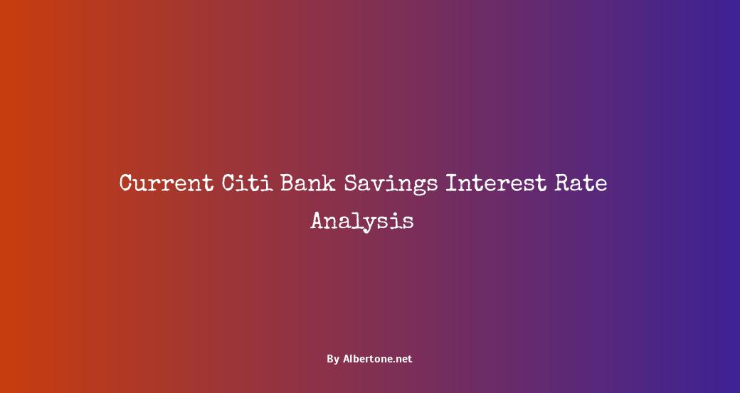 citi bank savings interest rate