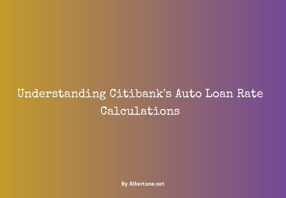 citibank auto loan rates