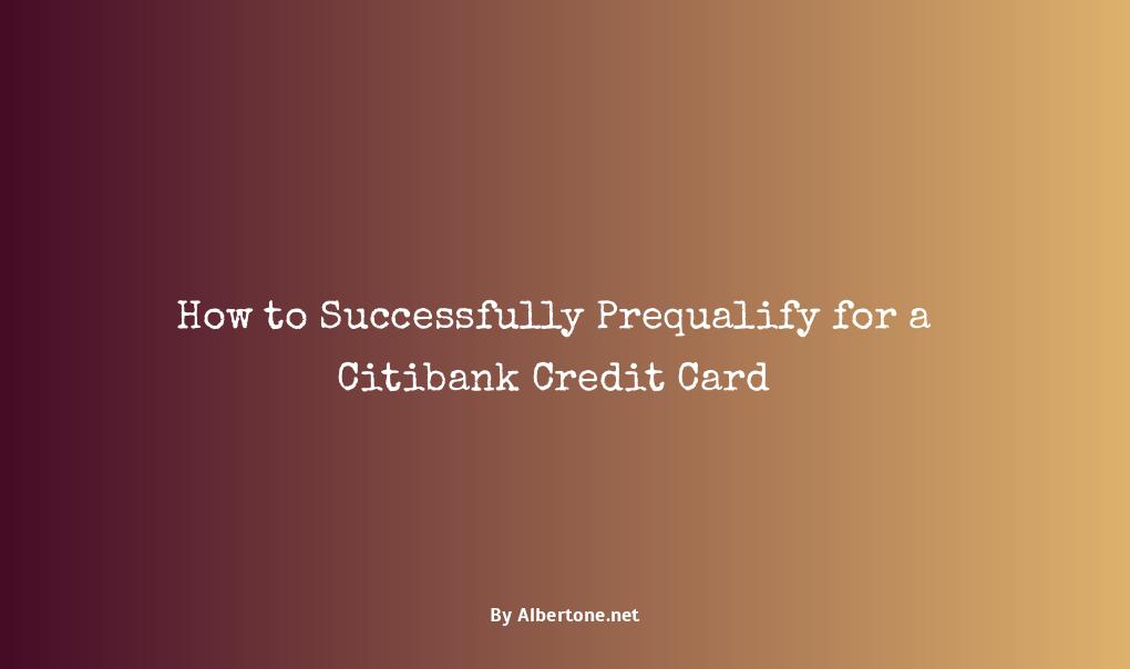 citibank credit card prequalify