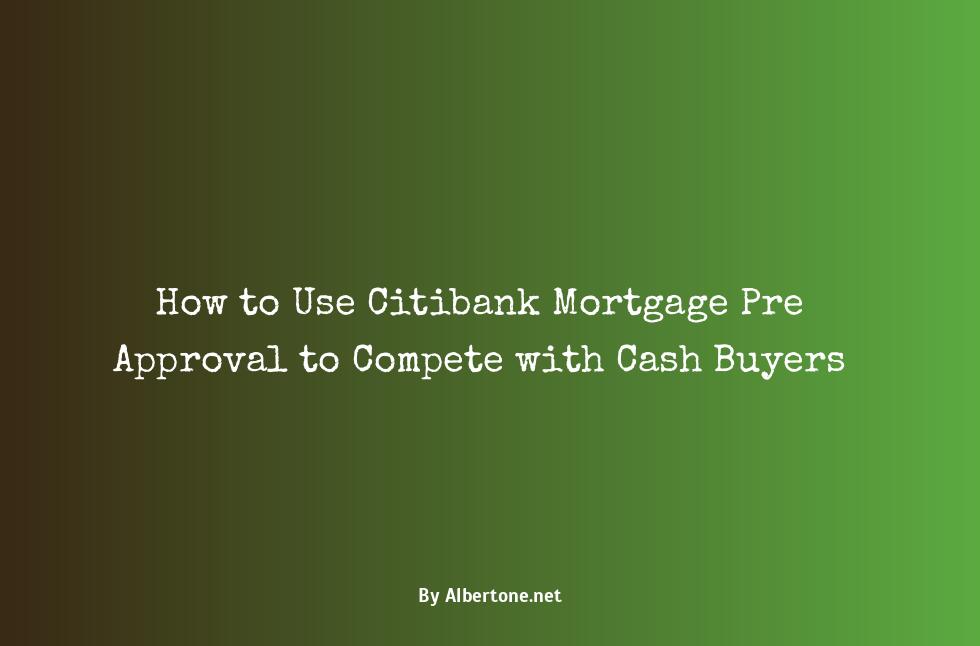 citibank mortgage pre approval