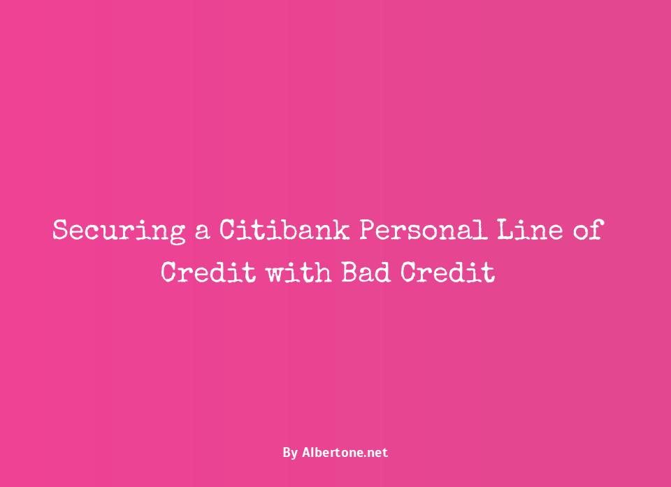 citibank personal line of credit