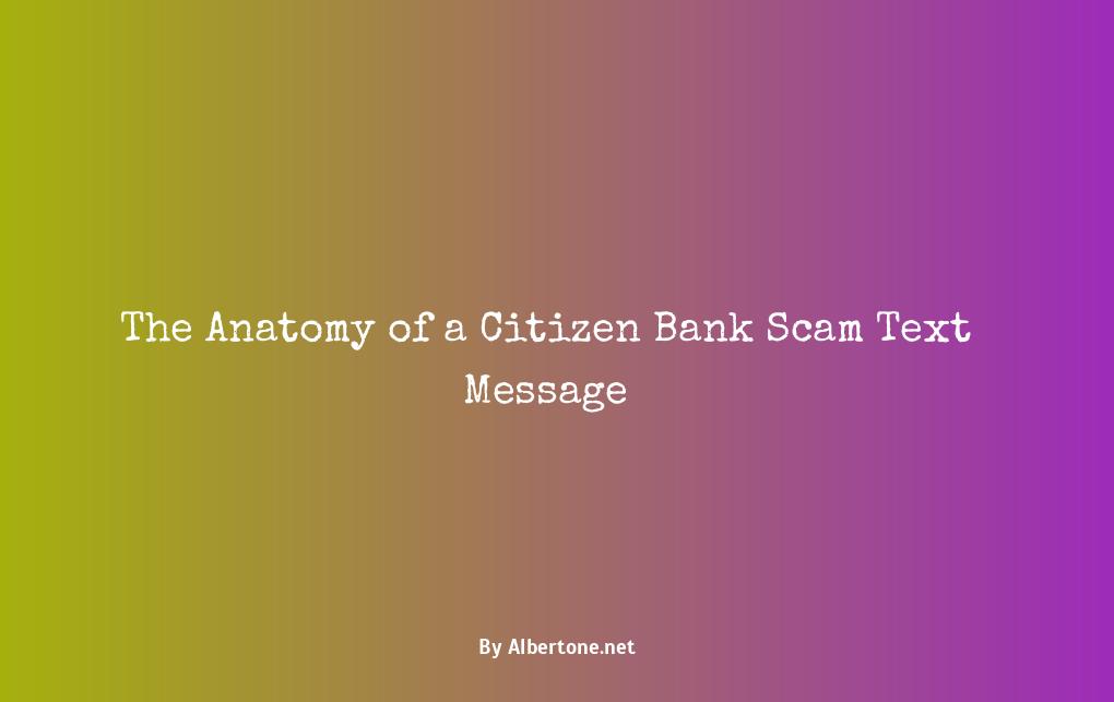 citizen bank scam text