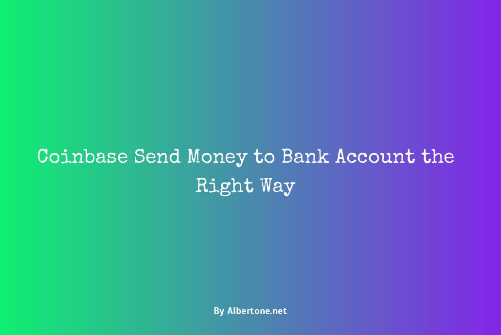 coinbase send money to bank account