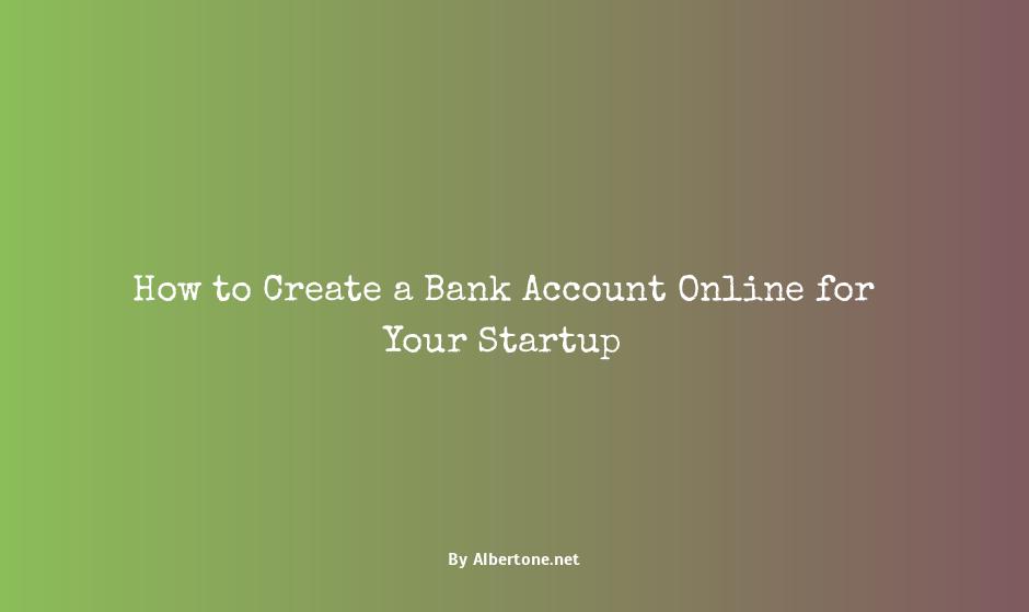 creating a bank account online