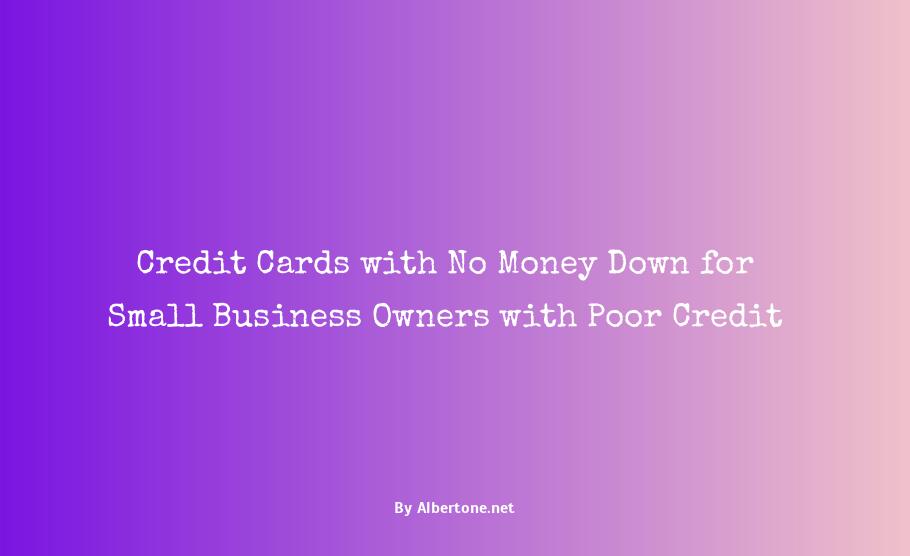 credit cards with no money down