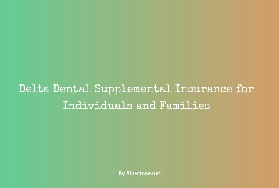 delta dental supplemental insurance