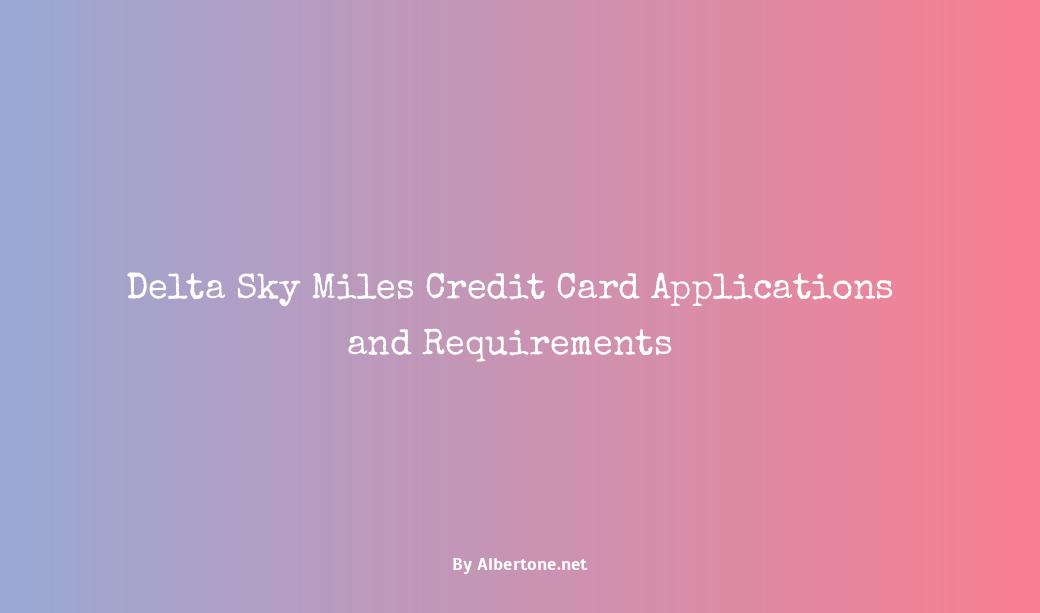 delta sky miles credit card