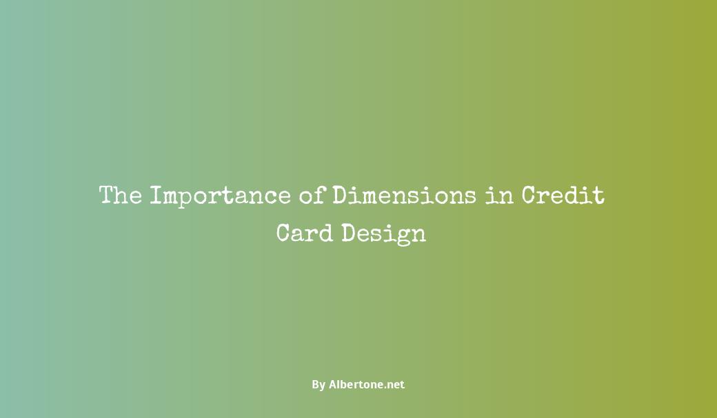 dimensions of a credit card