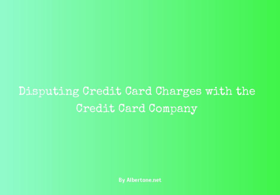 disputing charges on credit card