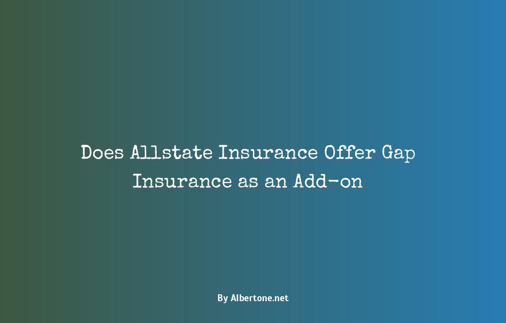 does allstate offer gap insurance