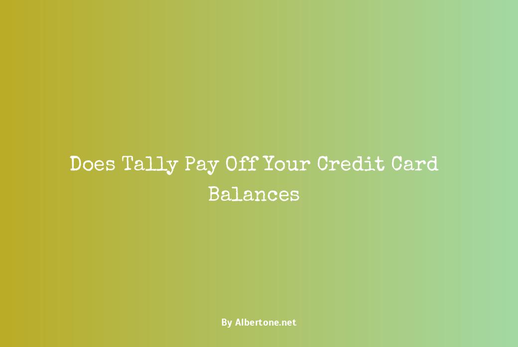 does tally pay off your credit cards