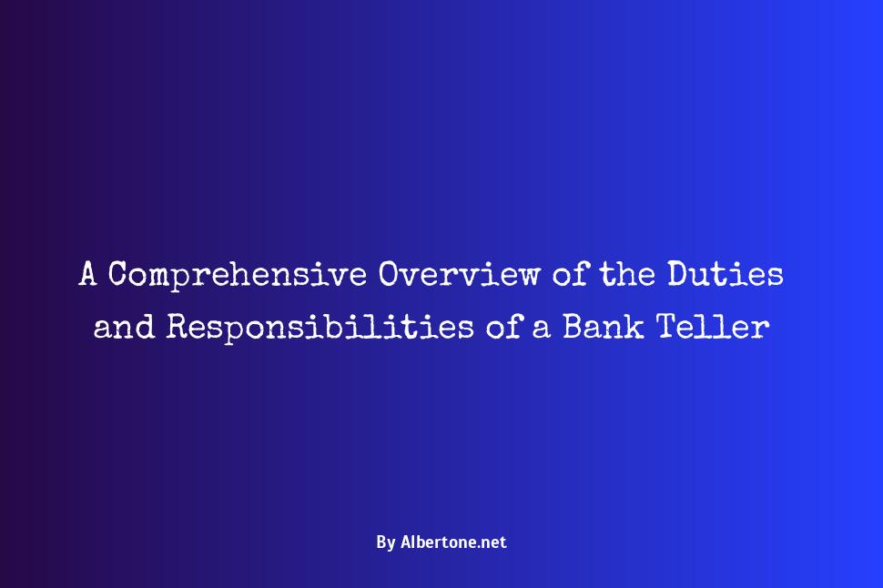 duties of a bank teller