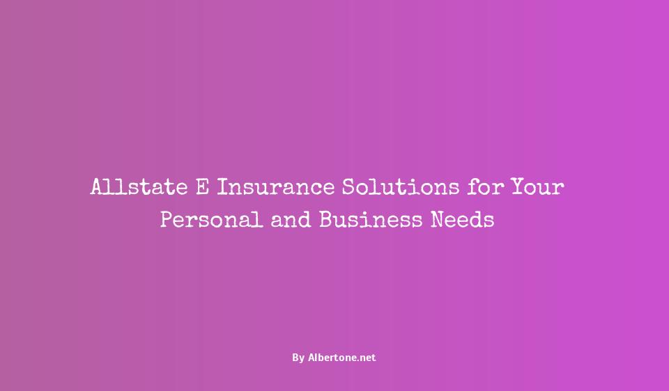 e insurance by allstate