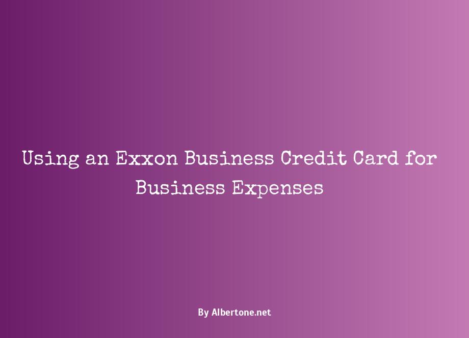 exxon business credit card