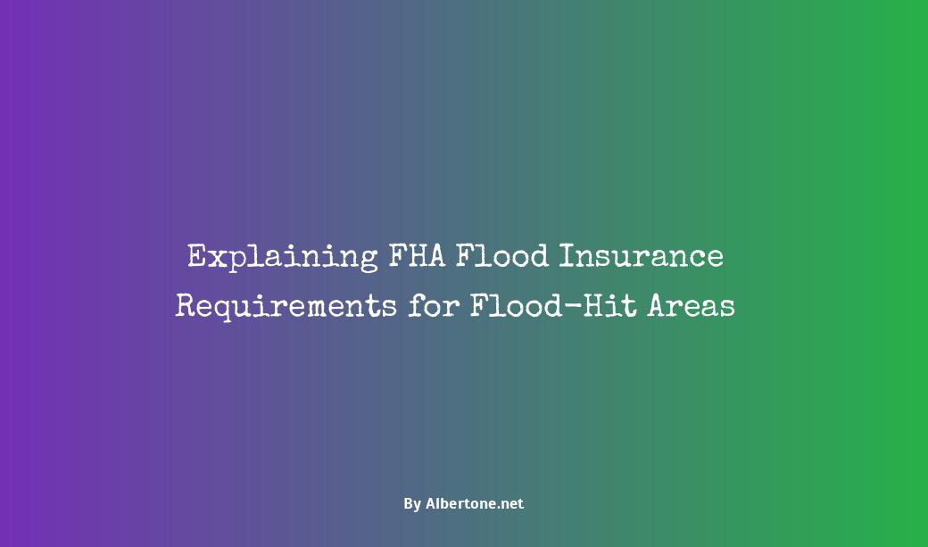 fha flood insurance requirements