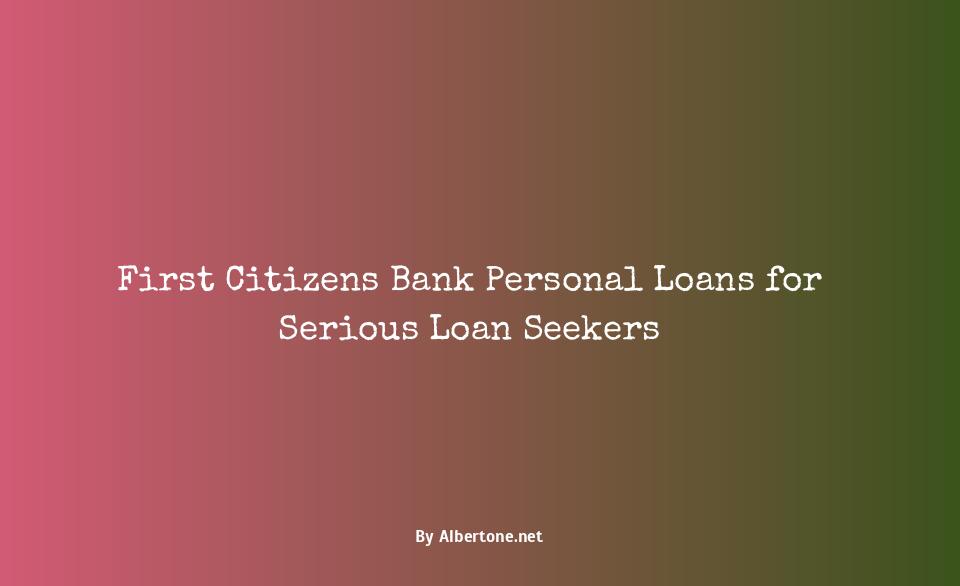 first citizens bank personal loan