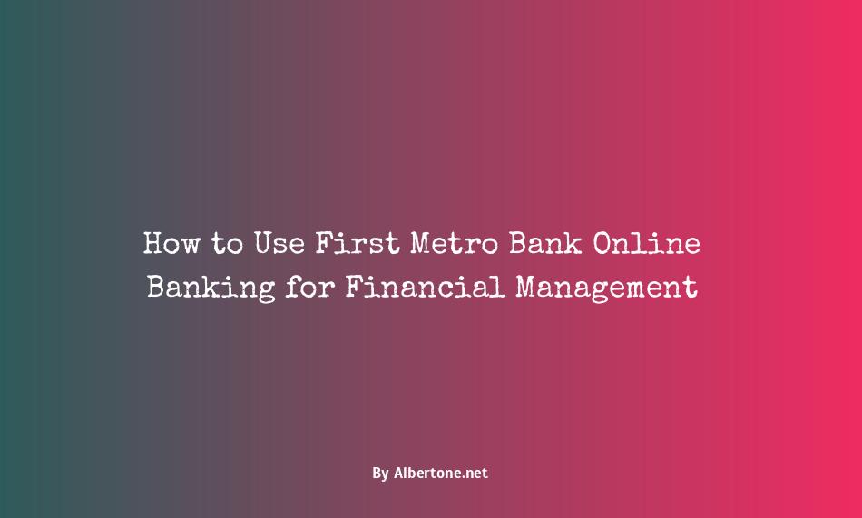 first metro bank online banking