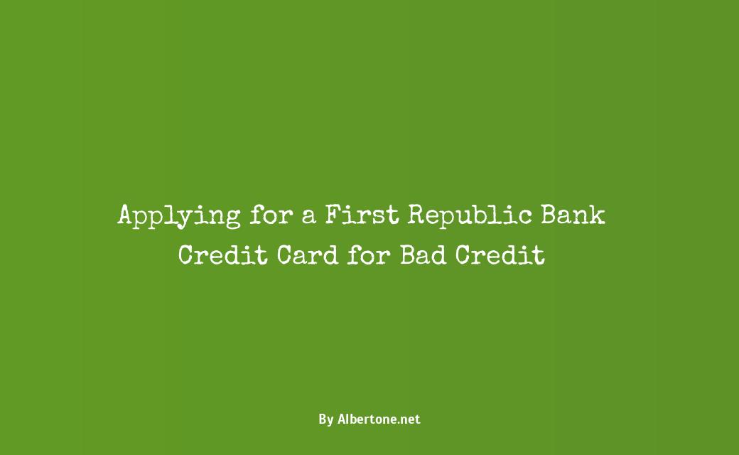 first republic bank credit card