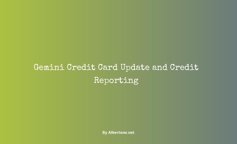 gemini credit card update