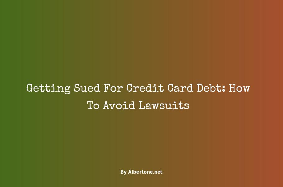 getting sued for credit card debt