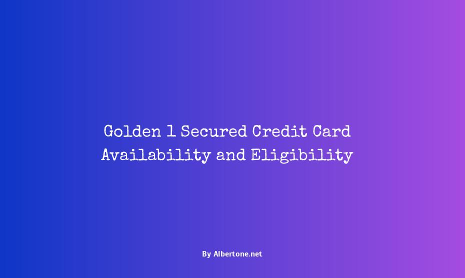 golden 1 secured credit card