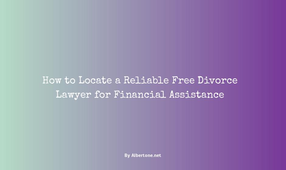 how to find a free divorce lawyer