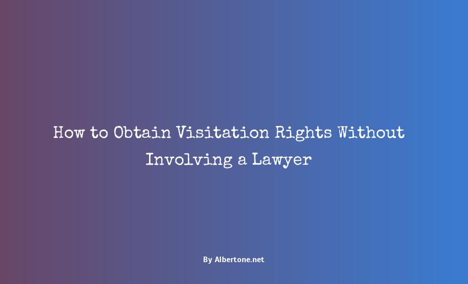 how to get visitation rights without a lawyer