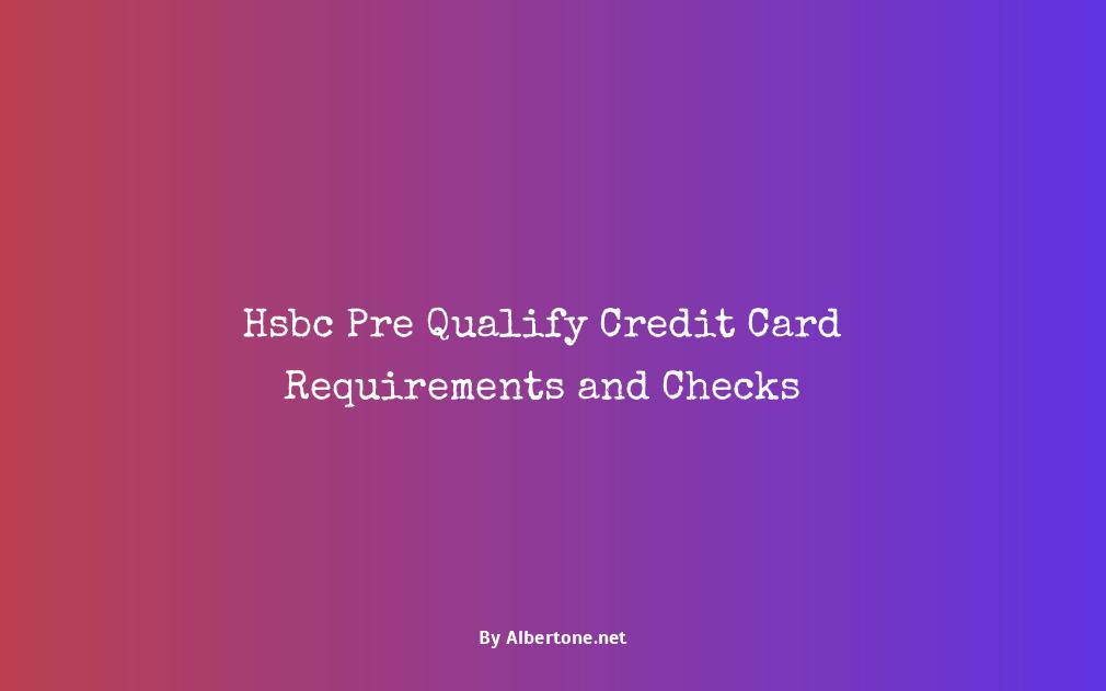 hsbc pre qualify credit card