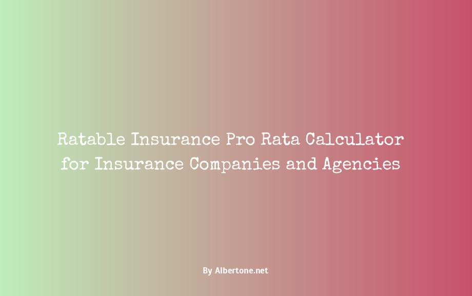 insurance pro rata calculator