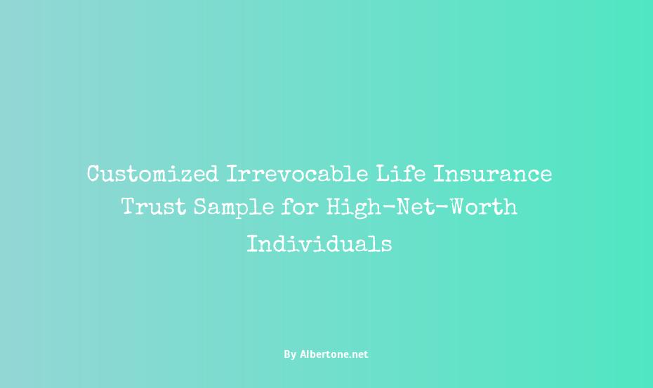 irrevocable life insurance trust sample