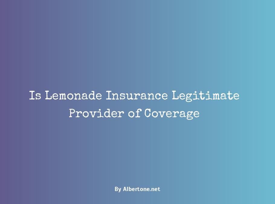 is lemonade insurance legit