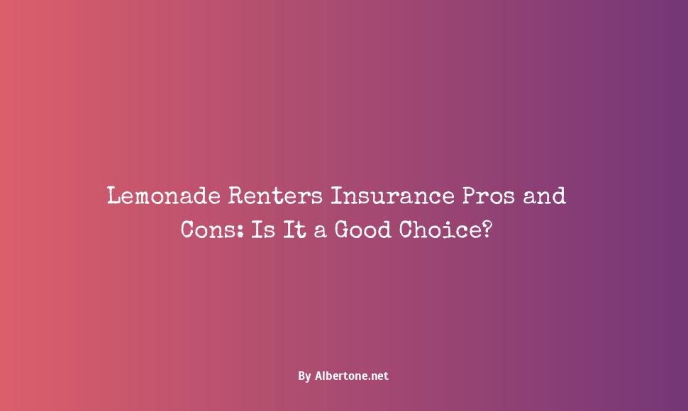 is lemonade renters insurance good