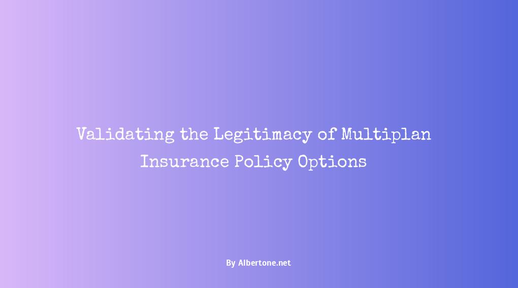 is multiplan insurance legitimate